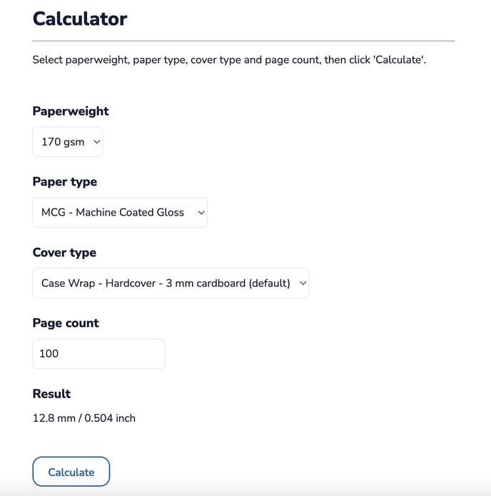 Print Products How to calculate the spine width of a cover file?